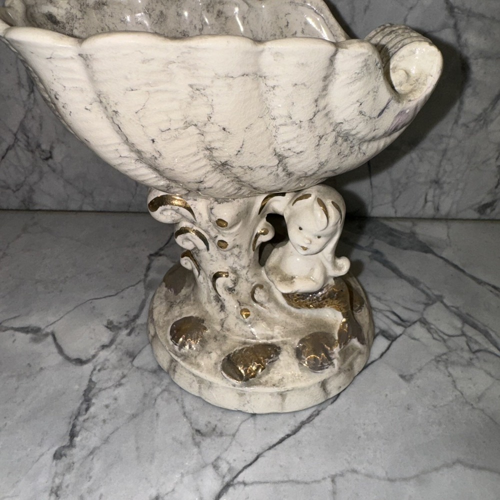 Vintage Kreiss Marbelite Japan Mermaid Dish Vanity